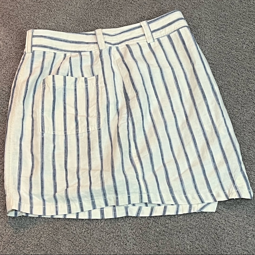 Madewell striped linen skirt